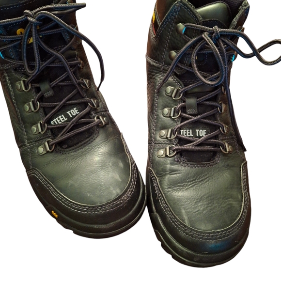 Caterpillar Outline Steel Toe P90800 Black Lace-up Work Boots Men Size 13 Wide - Picture 3 of 12